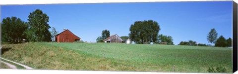 Framed Barn in a field, Missouri, USA Print