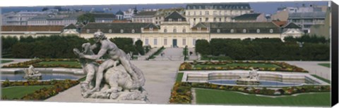 Framed Garden in front of a palace, Belvedere Gardens, Vienna, Austria Print