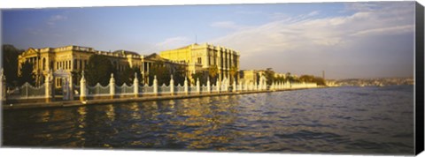 Framed Palace at the waterfront, Dolmabahce Palace, Bosphorus, Istanbul, Turkey Print