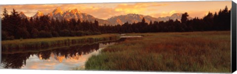 Framed Sunrise Grand Teton National Park, Wyoming, USA Print