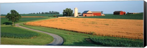 Framed Farm nr Mountville Lancaster Co PA USA Print