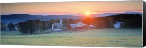 Framed Sunrise Peacham VT USA Print