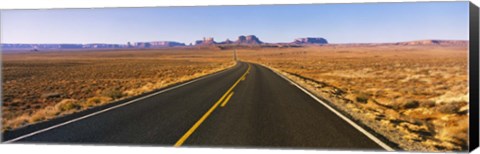 Framed Road passing through a desert, Monument Valley, Arizona, USA Print