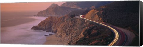 Framed Dusk Highway 1 Pacific Coast CA Print