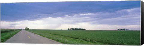 Framed Storm clouds over a landscape, Illinois, USA Print