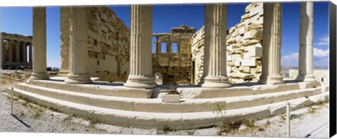 Framed Ruins of a temple, Parthenon, The Acropolis, Athens, Greece Print