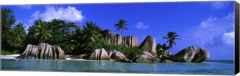 Framed La Digue, Island, The Seychelles, Africa Print