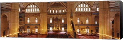 Framed Interiors of a mosque, Selimiye Mosque, Edirne, Turkey Print