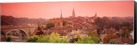 Framed Dusk Bern Switzerland Print