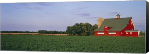 Framed Red Barn Kankakee IL USA Print