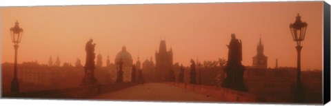 Framed Daybreak Karluvmost Praha Czech Republic Print