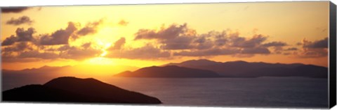 Framed Sunset Virgin Gorda British Virgin Islands Print
