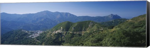 Framed High angle view of mountains, Benarraba, Gibraltar, Andalusia, Spain Print