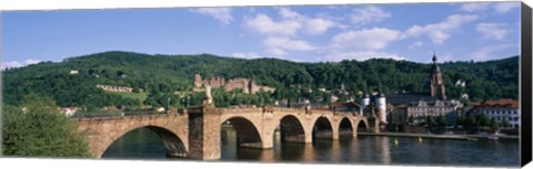 Framed Arch bridge across a river, Neckar River, Heidelberg, Baden-Wurttemberg, Germany Print