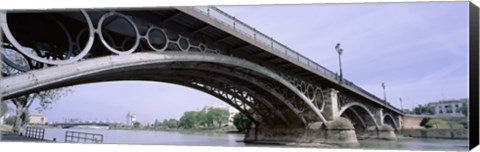 Framed Low Angle View Of Isabel II Bridge Over Guadalquivir River, Seville, Spain Print