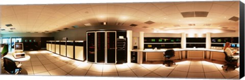 Framed Interior Computer Room Print