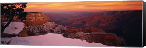 Framed Rock formations on a landscape, Grand Canyon National Park, Arizona, USA Print