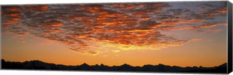 Framed Ben Ohau Mtn Range S Canterbury New Zealand Print