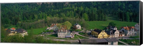 Framed Village Of Hohen-Schwangau in summer, Bavaria, Germany Print