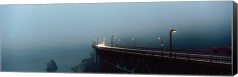 Framed Highway In Fog, San Francisco, California, USA Print