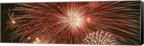 Framed USA, Wyoming, Jackson, fireworks Print