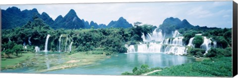 Framed Detian Waterfall, Guangxi Province, China Print