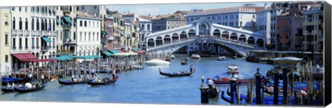 Framed Rialto Bridge &amp; Grand Canal Venice Italy Print