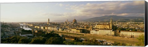 Framed Duomo &amp; Arno River Florence Italy Print