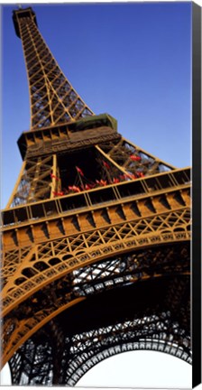 Framed Low angle view of a tower, Eiffel Tower, Paris, Ile-de-France, France Print