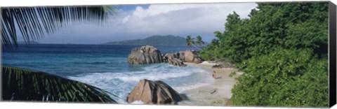 Framed Indian Ocean La Digue Island Seychelles Print