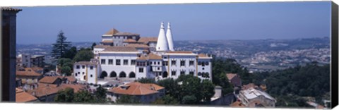 Framed Palace in a city, Palacio Nacional De Sintra, Sintra, Lisbon, Portugal Print