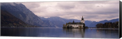 Framed Fort on an island in a lake, Schloss Ort, Traunsee, Gmunden, Upper Austria, Austria Print