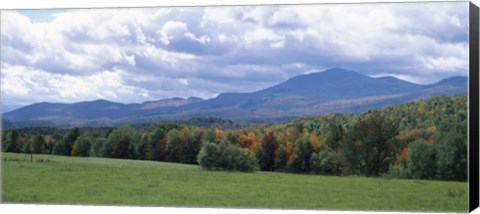 Framed Clouds over a grassland, Mt Mansfield, Vermont, USA Print