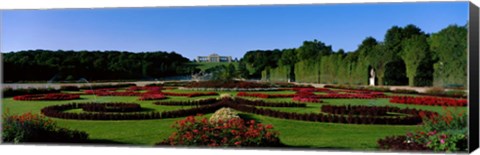 Framed Schonbrun Gardens Vienna Austria Print