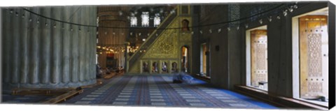Framed Interior of a mosque, Istanbul, Turkey Print