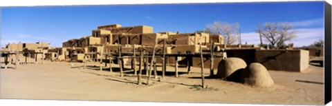 Framed Indian Pueblo, Taos, New Mexico, USA Print