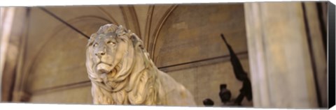 Framed Germany, Munich, Lion sculpture in front of a building Print