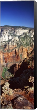 Framed End of road to Zion Narrows, Zion National Park, Utah, USA Print