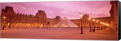 Framed Low angle view of a museum, Musee Du Louvre, Paris, France Print