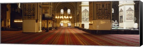 Framed Interiors of a mosque, Ulu Camii, Bursa, Bursa Province, Turkey Print