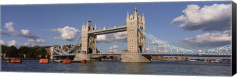 Framed Bridge Over A River, Tower Bridge, Thames River, London, England, United Kingdom Print