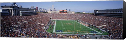 Framed Football, Soldier Field, Chicago, Illinois, USA Print