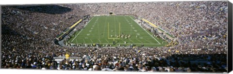 Framed Aerial view of a football stadium, Notre Dame Stadium, Notre Dame, Indiana, USA Print