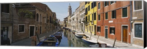 Framed Canal passing through a city, Venice, Italy Print