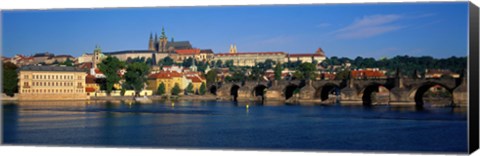 Framed Vitava River Charles Bridge Prague Czech Republic Print