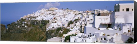Framed Buildings, Houses, Fira, Santorini, Greece Print