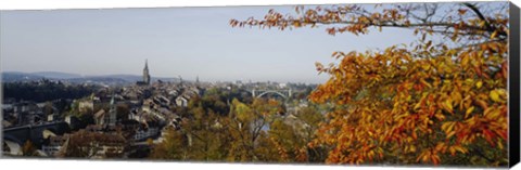 Framed High angle view of buildings, Berne Canton, Switzerland Print