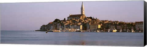 Framed Waterfront, Rovinj, Croatia Print