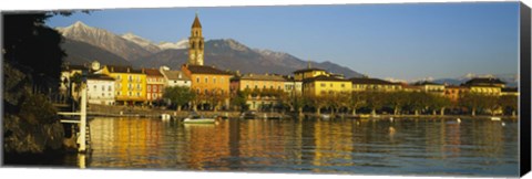 Framed Town At The Waterfront, Ascona, Ticino, Switzerland Print