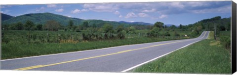 Framed Road passing through a landscape, Virginia State Route 231, Madison County, Virginia, USA Print